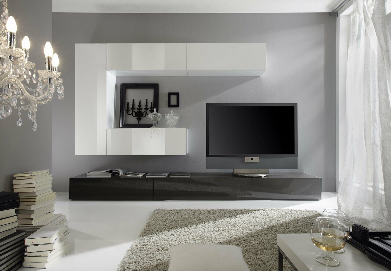 мебель для тв зоны в гостиной в современном стиле