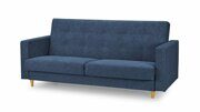 Прямой диван-кровать Бенедетто Лайт синего цвета